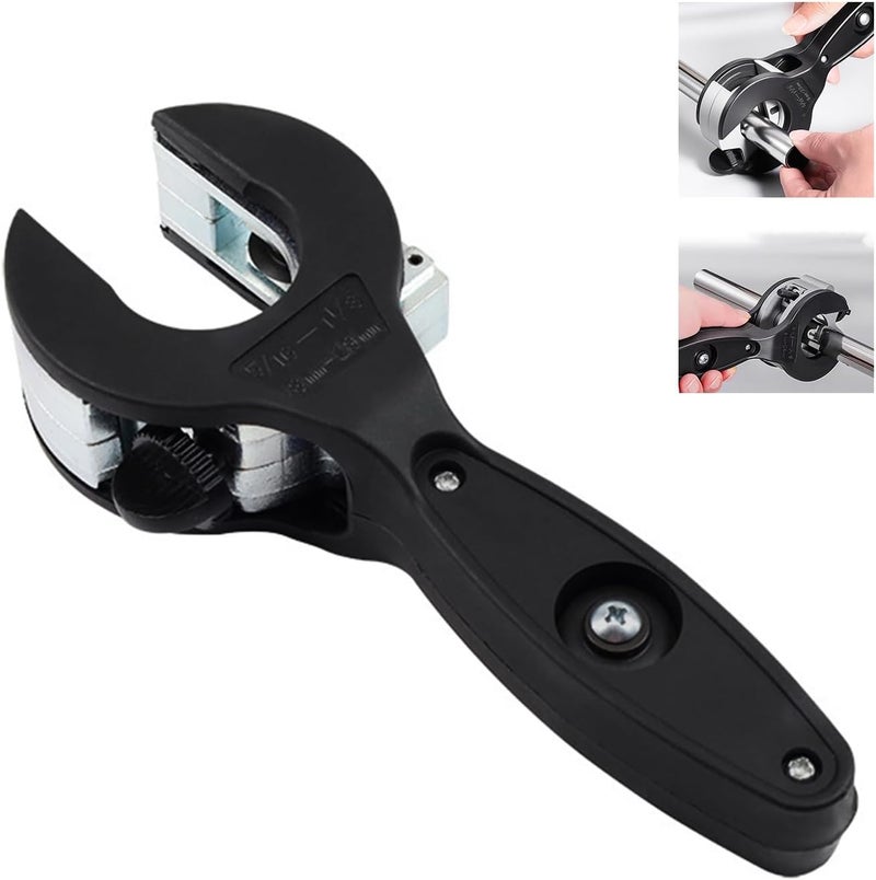 Rmannke Ratcheting Tubing Cutter, 2 in 1 Close Quarters Tube Compact Cutter, for Copper, PVC and Metal Pipes(5/16" to 1-1/8") - Image 1